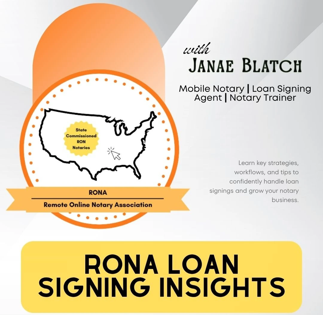 RONA Loan Signing Insights with Janae Blatch