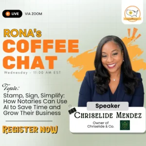 RONA's Coffee Chat - October 21, 2026 Wednesday