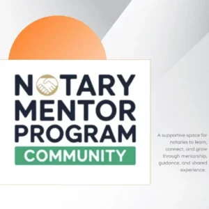 Notary Mentor Program Community